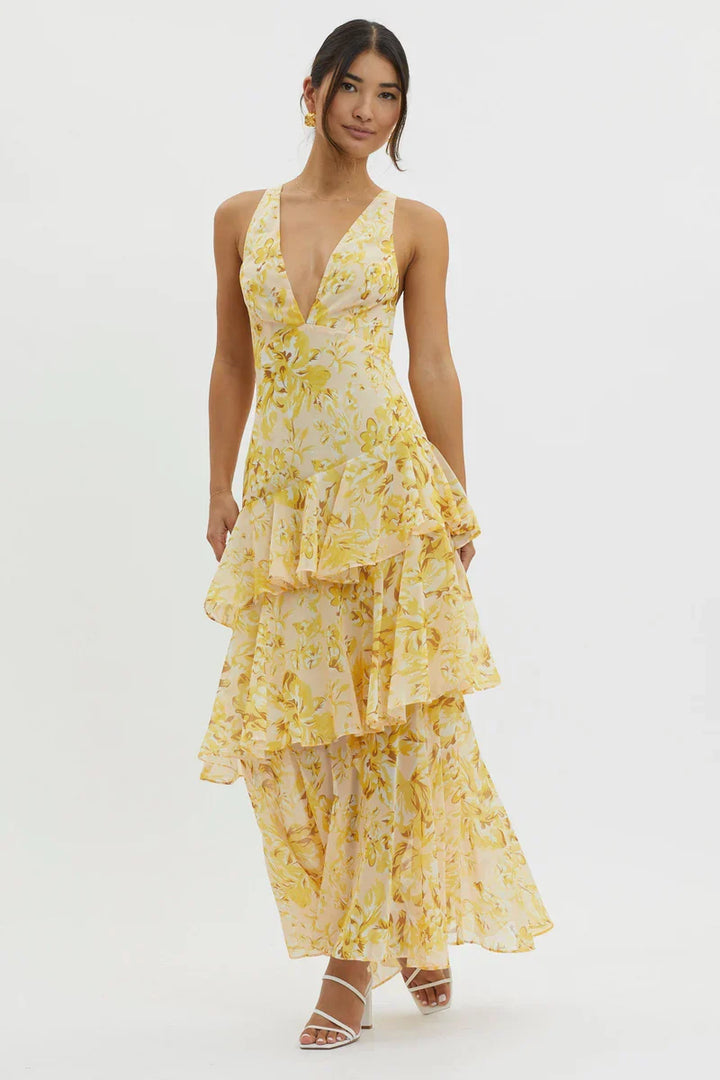 Lisa | Vestito midi floreale elegante