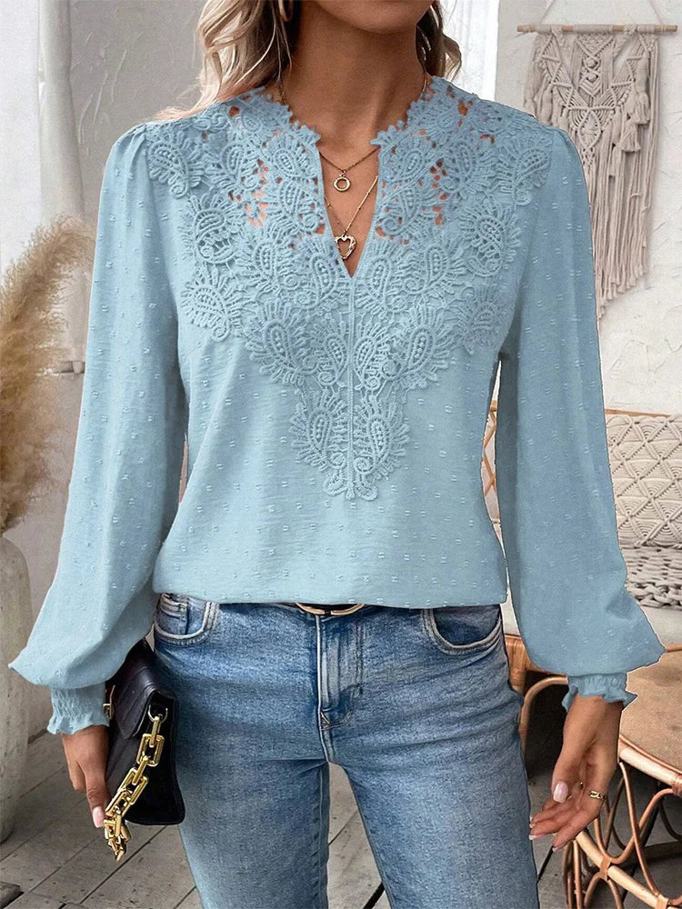 Sofia™ | Clémence™ | Elegante blusa con scollo a V