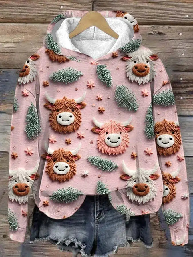 MAGLIONE NATALIZIO 3D | Felpa Calda con Stampa in Rilievo