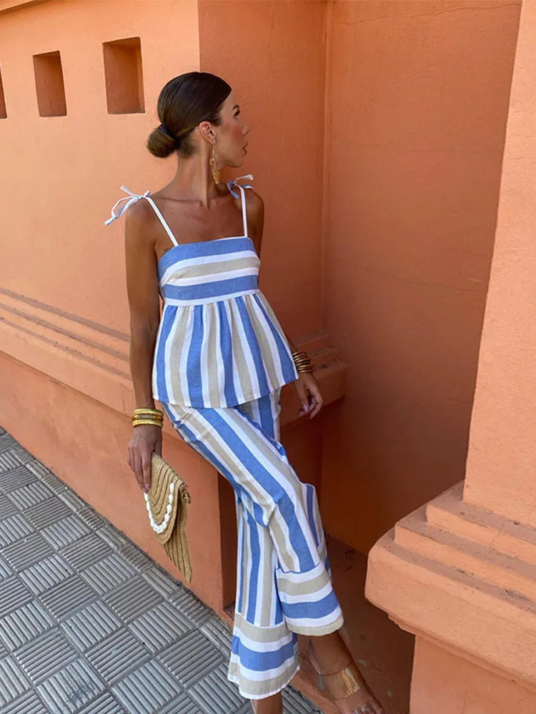 Hanne - Set di pantaloni stampati per l'estate