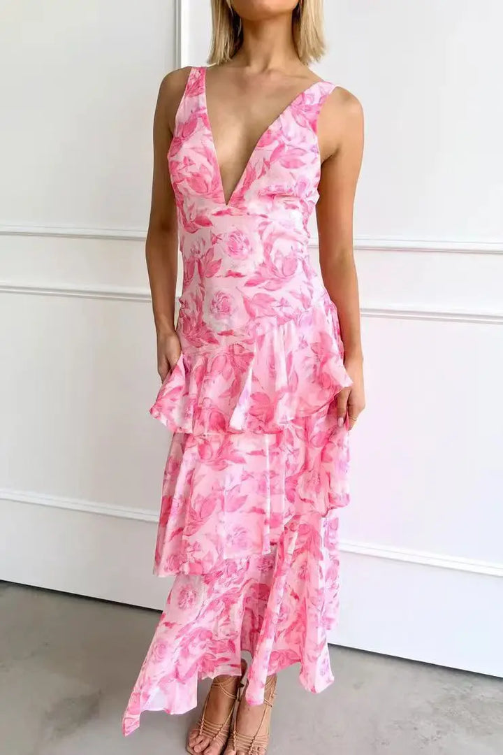 Lisa | Vestito midi floreale elegante