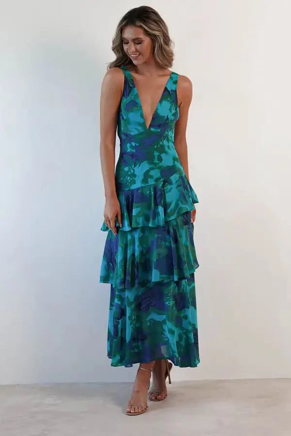 Lisa | Vestito midi floreale elegante