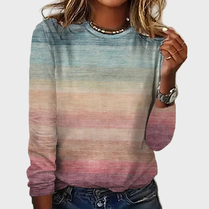 Top di maglia a maniche lunghe