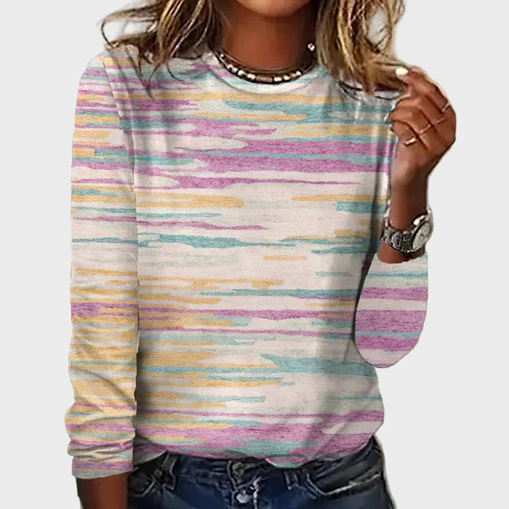 Top di maglia a maniche lunghe