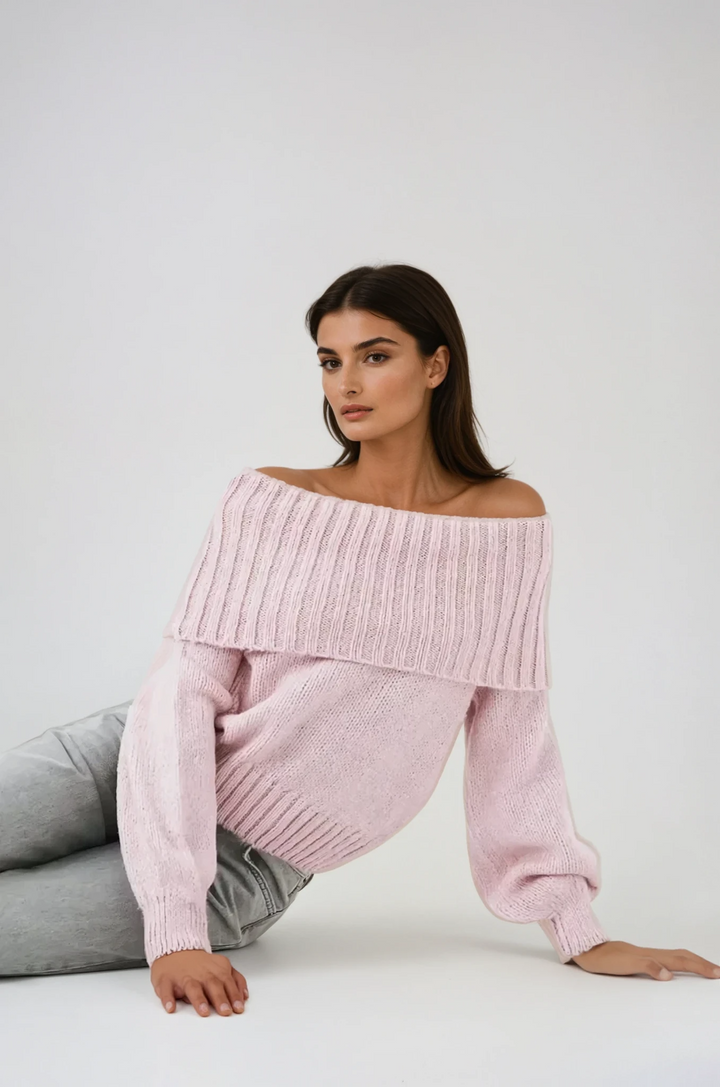 Sofia™ | Luna | Maglione lavorato a maglia con spalle scoperte