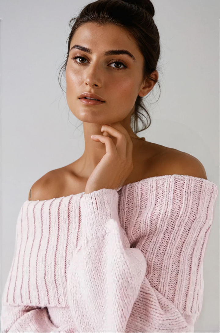 Sofia™ | Luna | Maglione lavorato a maglia con spalle scoperte