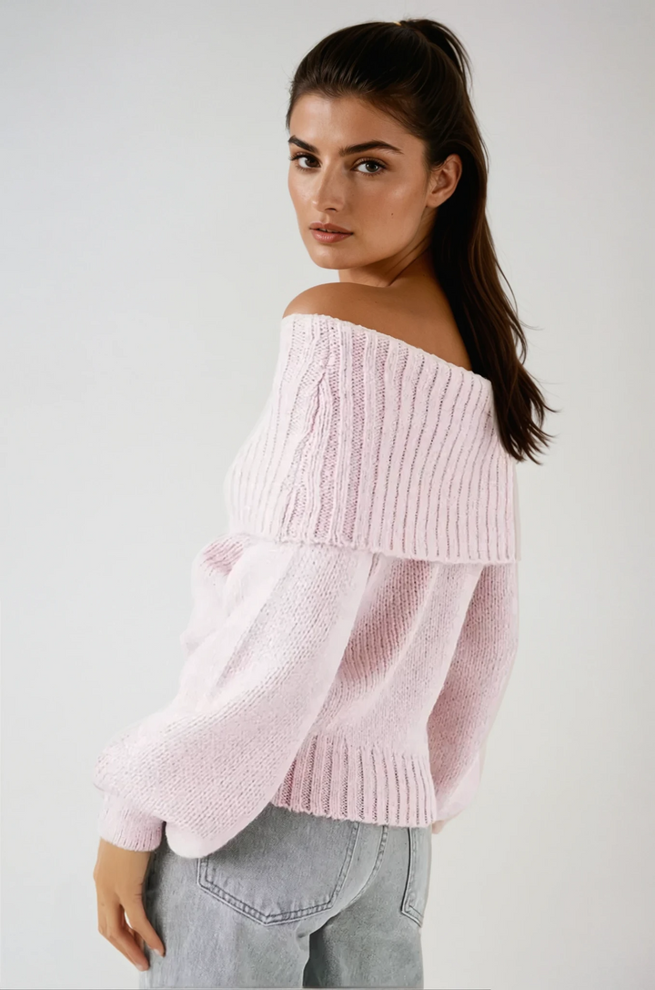 Sofia™ | Luna | Maglione lavorato a maglia con spalle scoperte