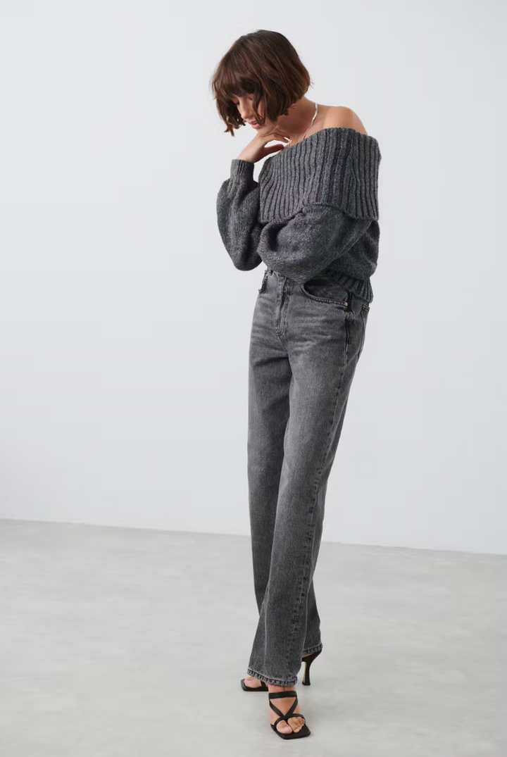 Sofia™ | Luna | Maglione lavorato a maglia con spalle scoperte