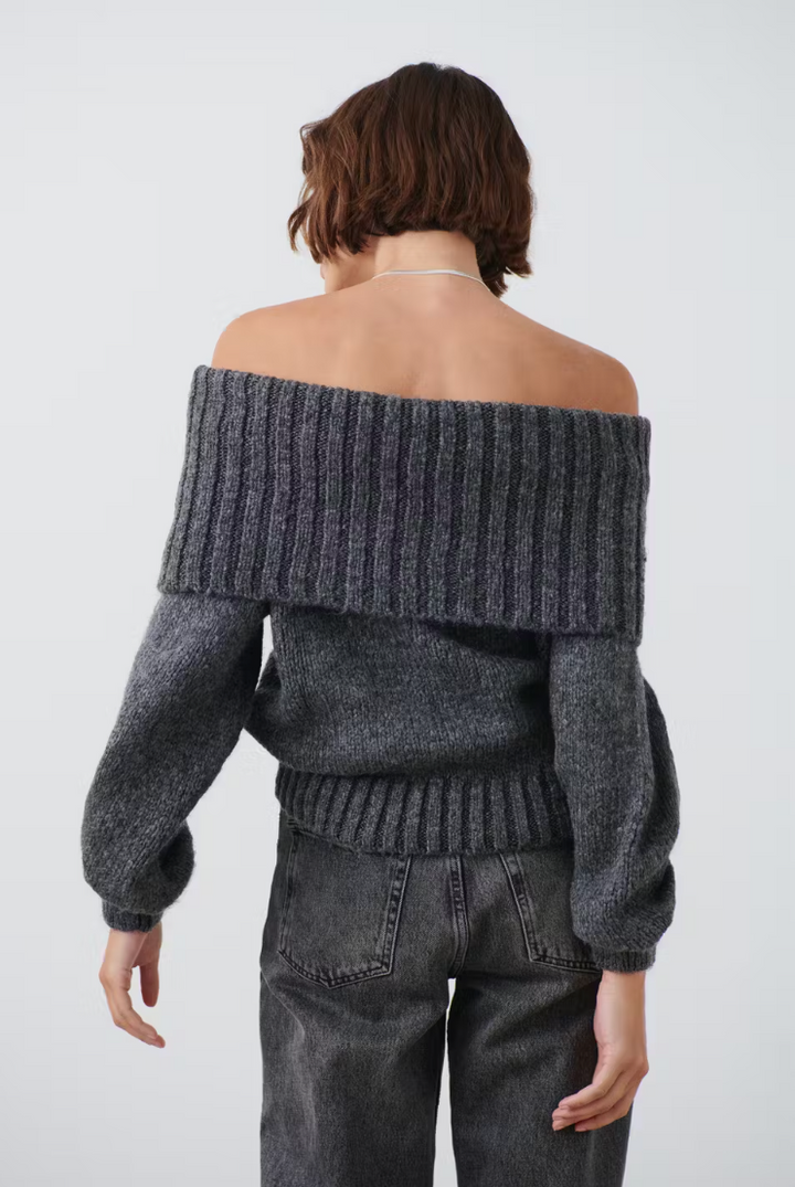 Sofia™ | Luna | Maglione lavorato a maglia con spalle scoperte