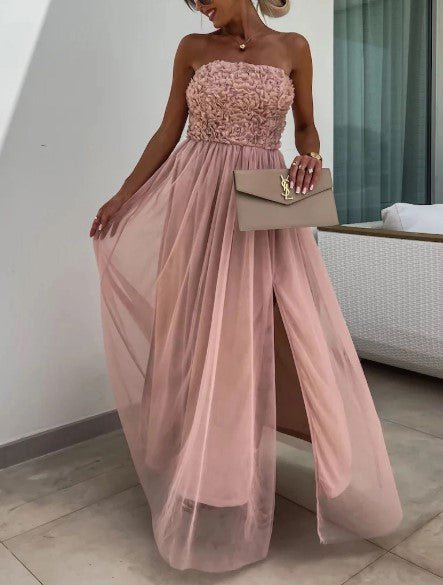 Dorothy - Abito Maxi Fluttuante a Spalla Scoperta