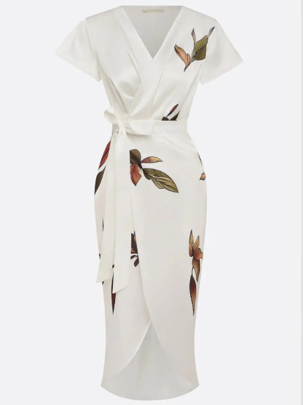 Elina | Abito Midi Elegante con Stampa Floreale