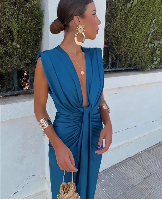 Yvaine - Abito Elegante Plissettato