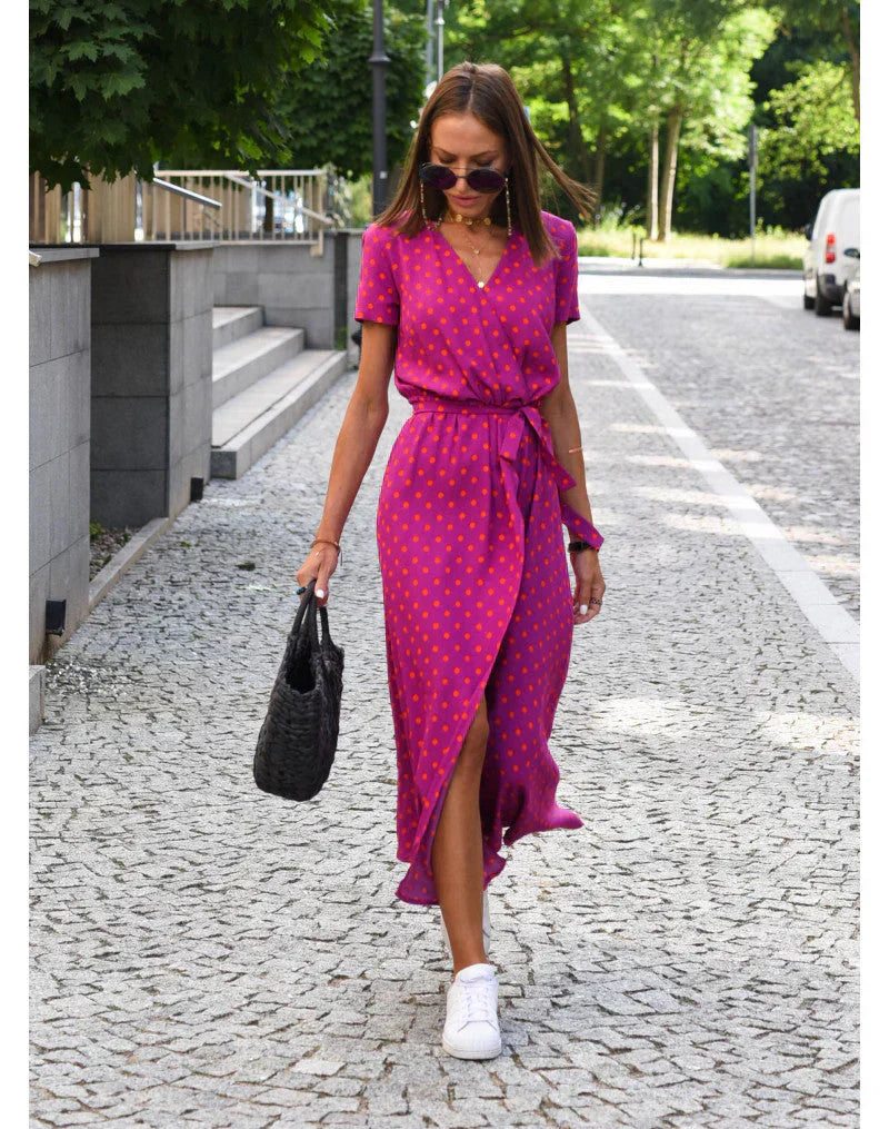 EVA | Abito Elegante con Scollo a V e Copertura della Pancia
