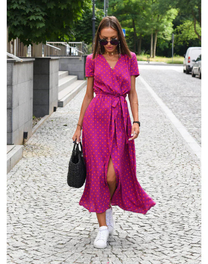 EVA | Abito Elegante con Scollo a V e Copertura della Pancia