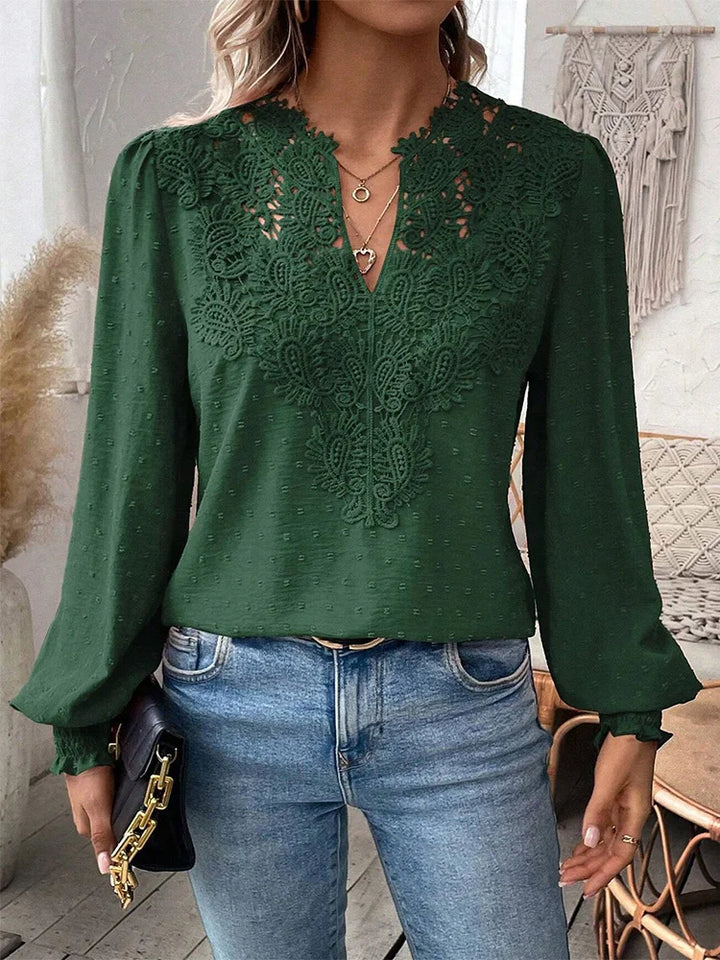Sofia™ | Clémence™ | Elegante blusa con scollo a V