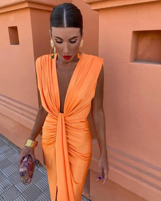 Yvaine - Abito Elegante Plissettato