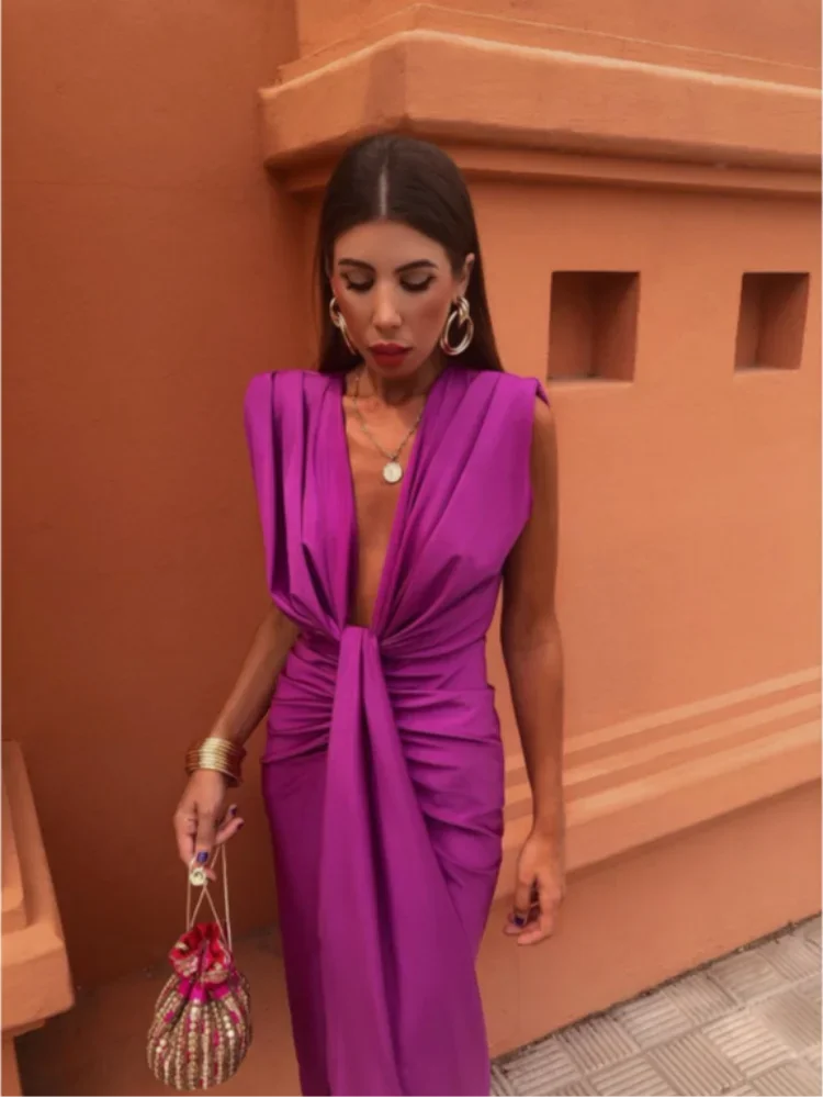 Yvaine - Abito Elegante Plissettato