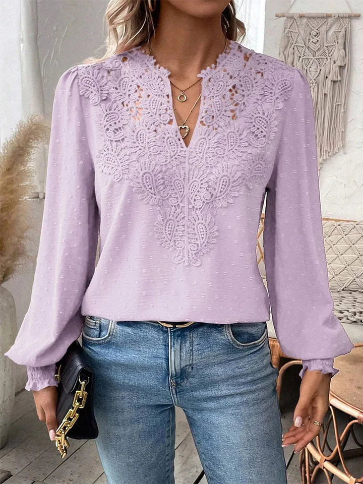 Sofia™ | Clémence™ | Elegante blusa con scollo a V