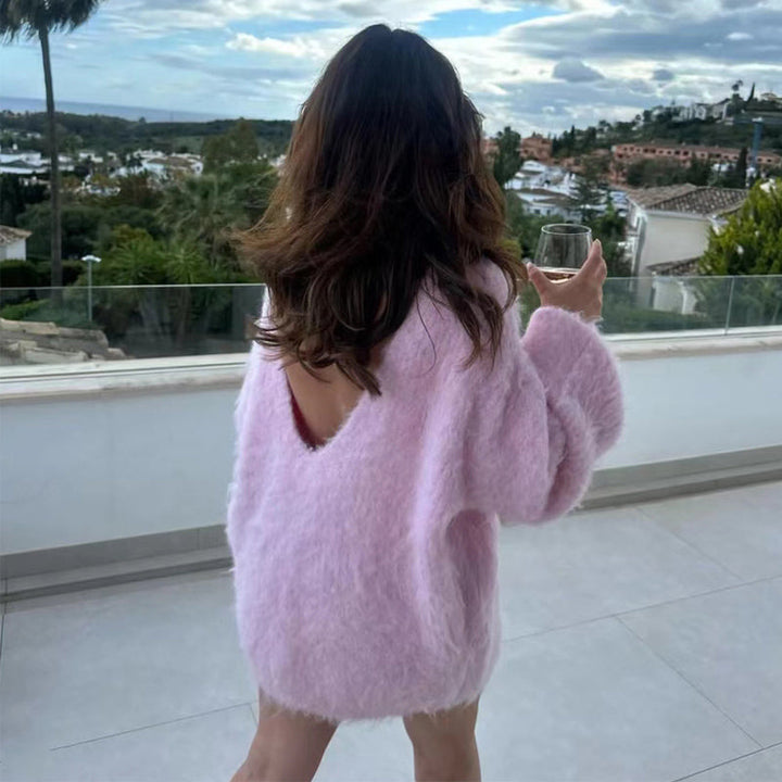 Sofia™ | Maglione dolce e pigro con schiena scoperta di Aurora