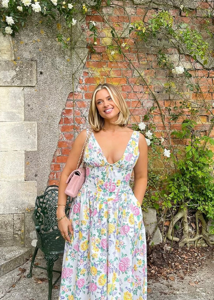 Giulietta | Abito Midi Estivo a Fiori Colorati