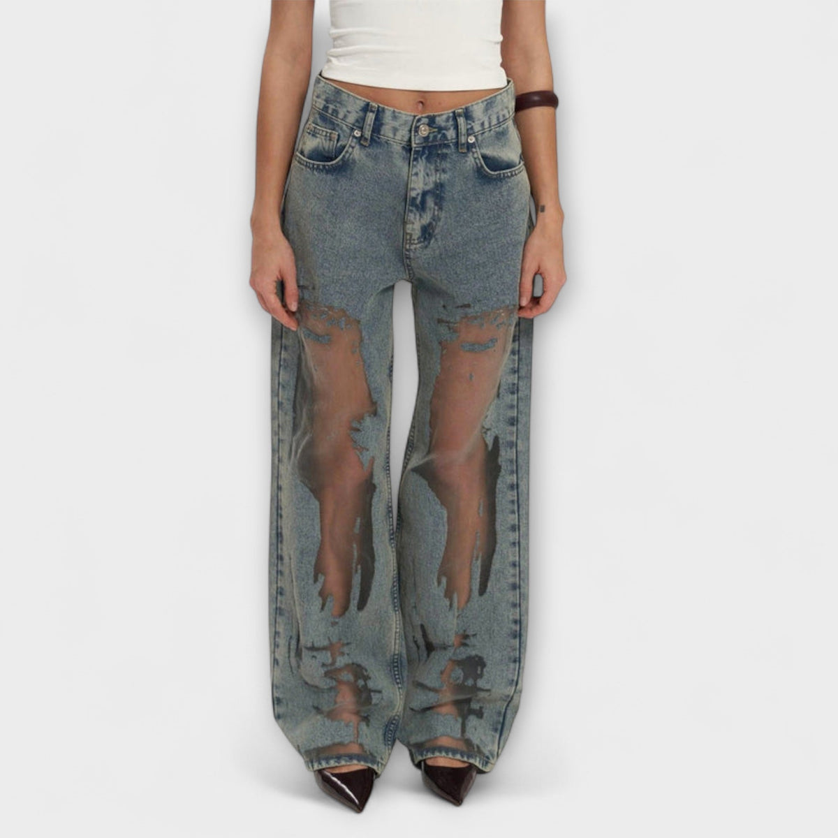 Rayne - Jeans in Denim Blu Trasparente Trixie