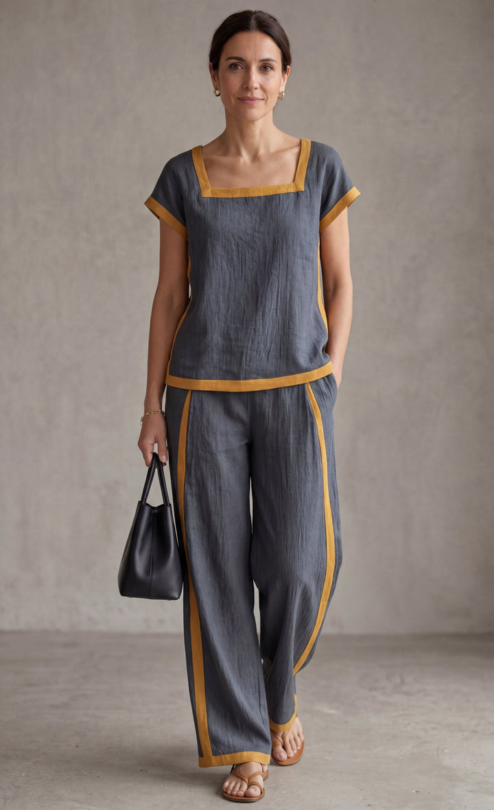 Serena | Completo elegante in lino a due pezzi
