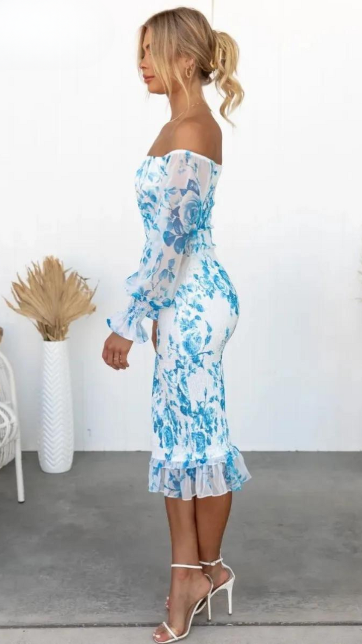 Dahlia - Stupendo Abito Midi Off Shoulder