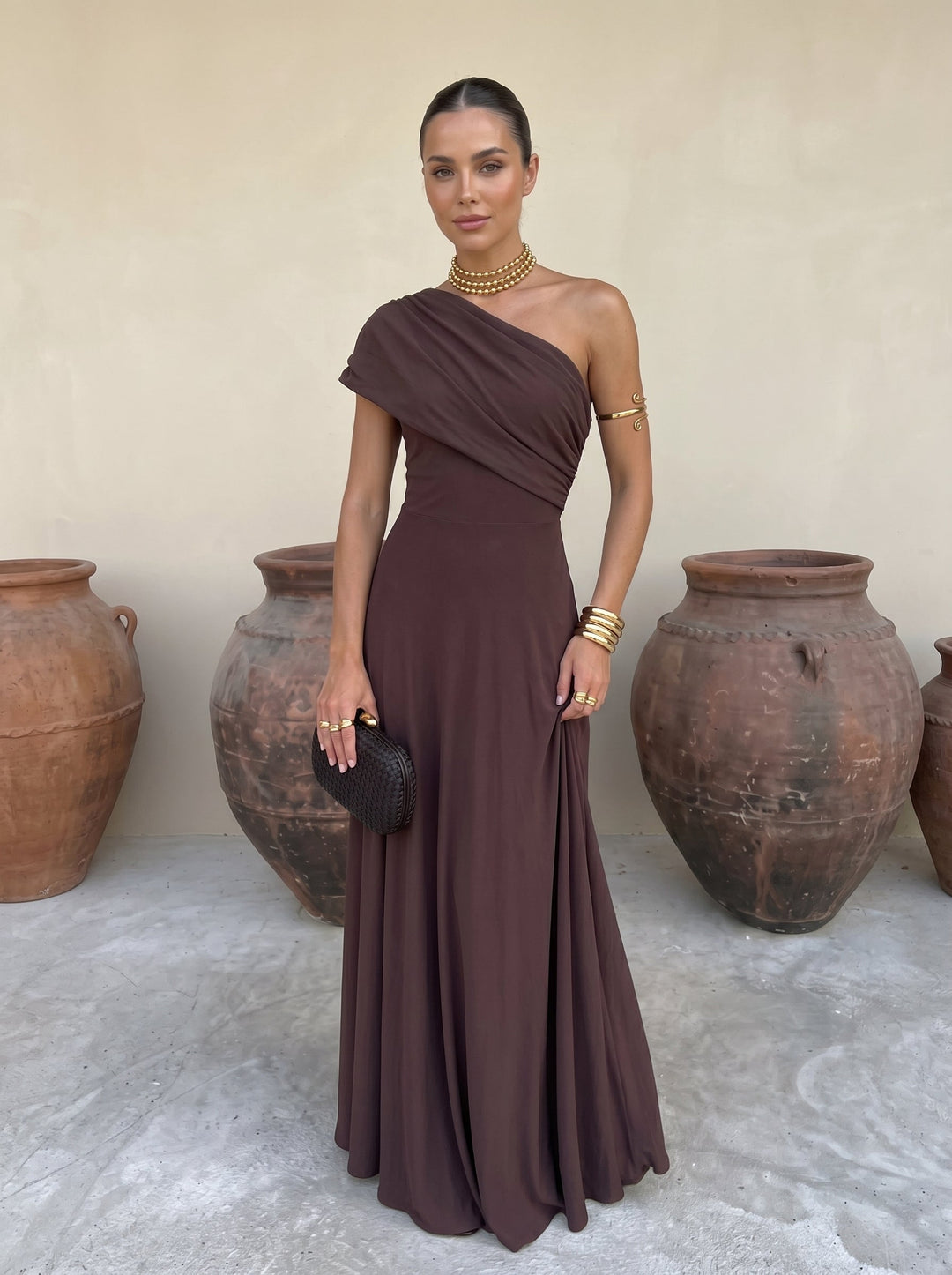 Toledo | Abito Lungo Elegante Monospalla