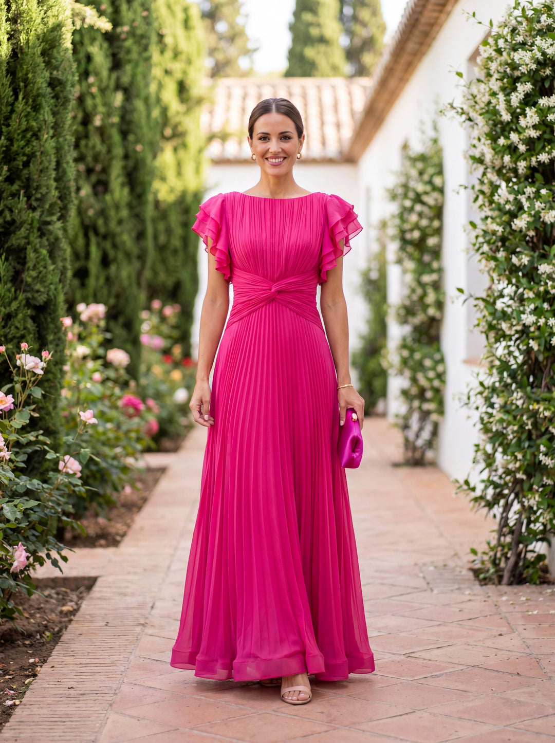 Lara | Abito Lungo Plissettato Elegante da Sera