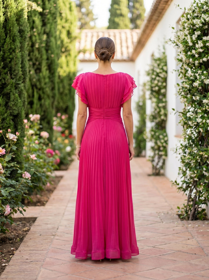 Lara | Abito Lungo Plissettato Elegante da Sera