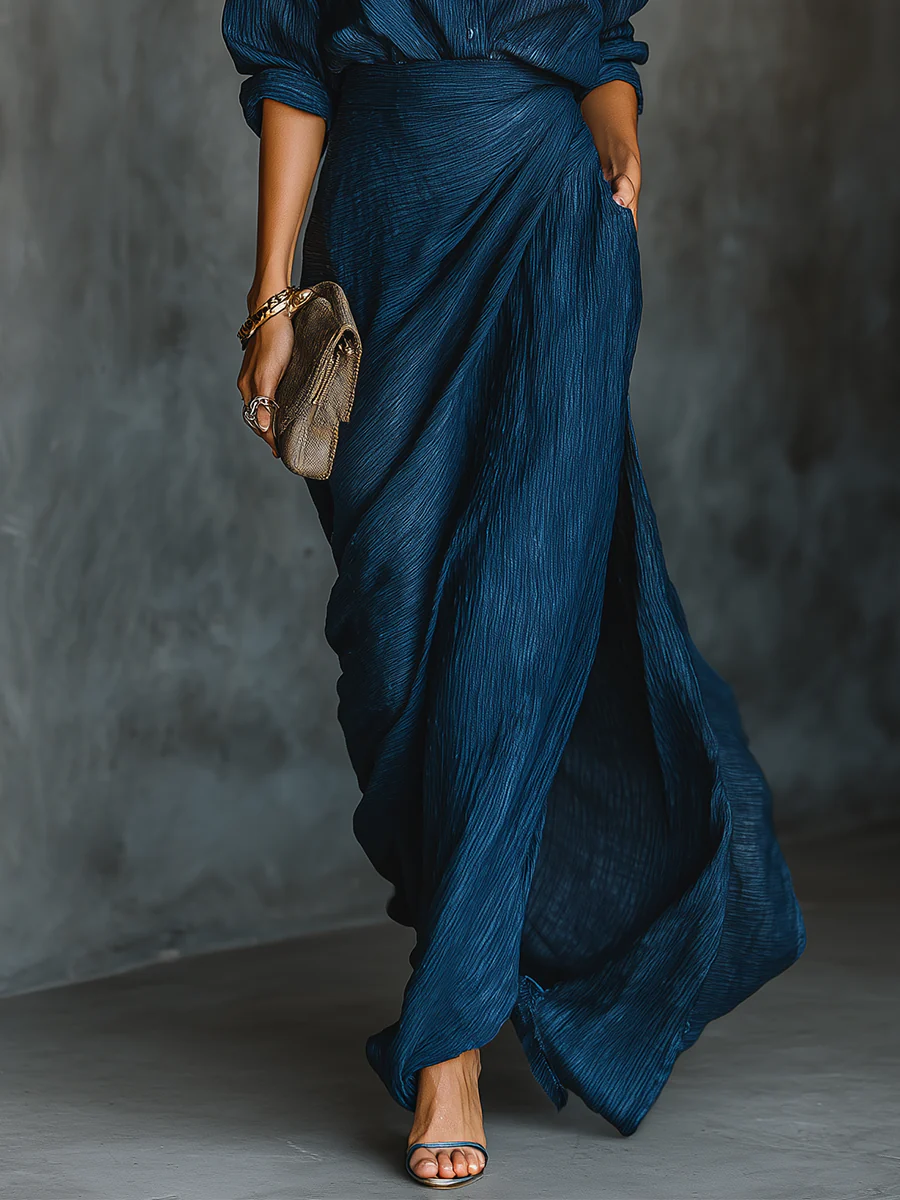 ISABELLA™ | SET GONNA LUNGA IN LINO E COTONE