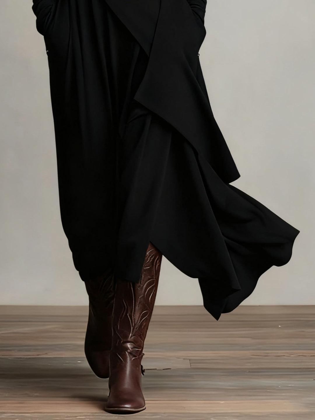 Giorgia™ | Abito Maxi Asimmetrico con Collo Alto
