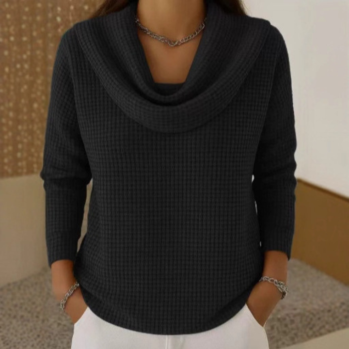 Livia | Maglione Collo Morbido Termico Effetto Waffle