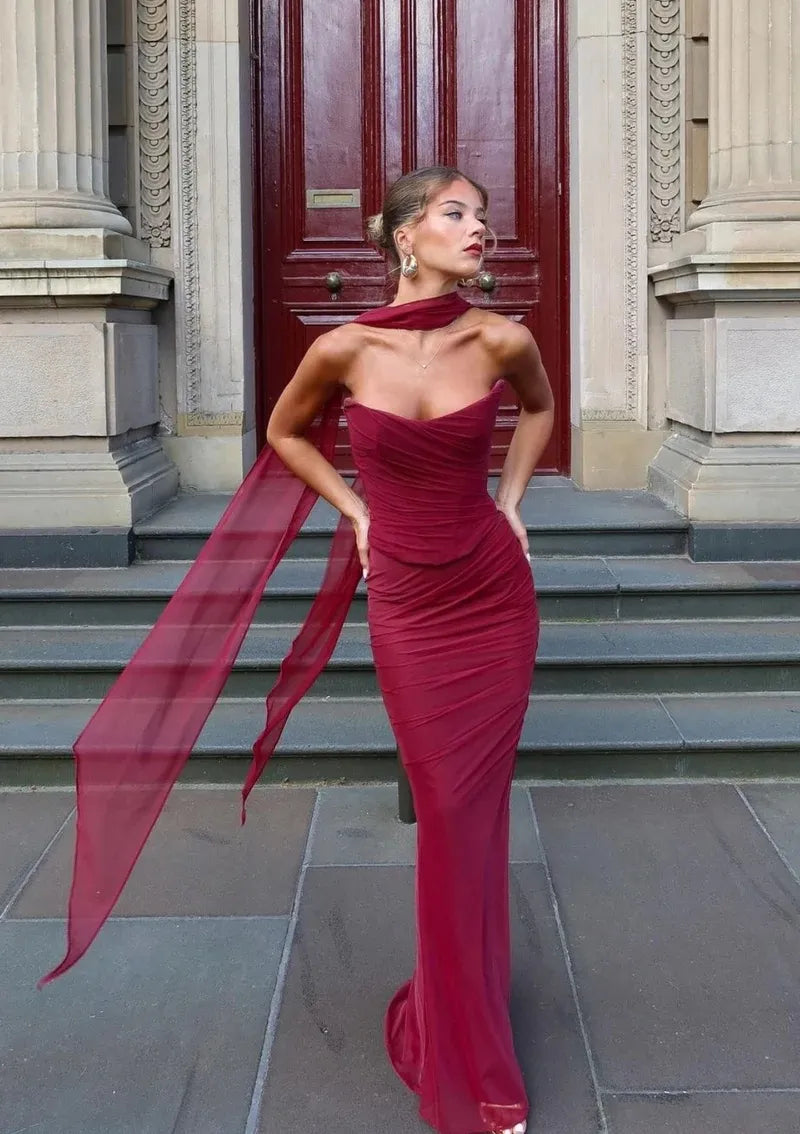 Aniyah | Abito Maxi Bodycon Senza Spalline