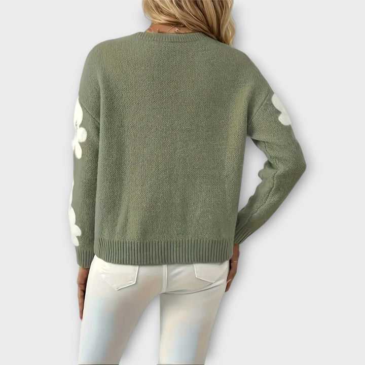Silke - Maglione Morbido con Design Floreale