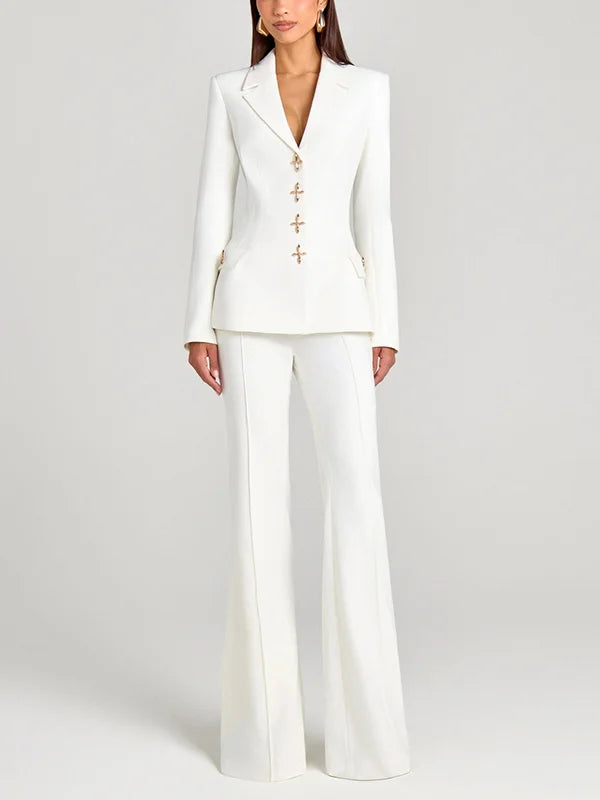 Sofia | Blazer bianco a un bottone