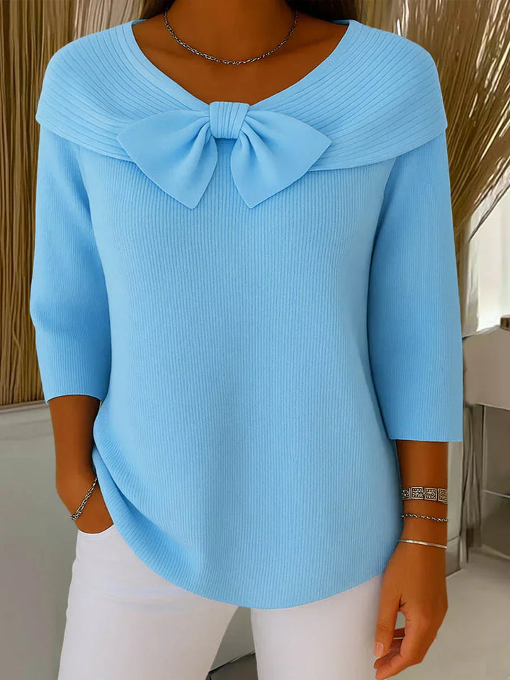 Lirya™ | Elegante top lavorato a maglia con fiocco