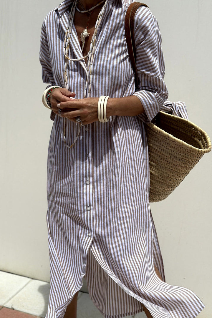 Sophia | Camicia Abito con Righe Intramontabili e Comfort Elegante