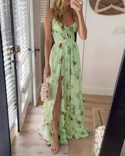 Sónia - Vestito midi a fantasia floreale