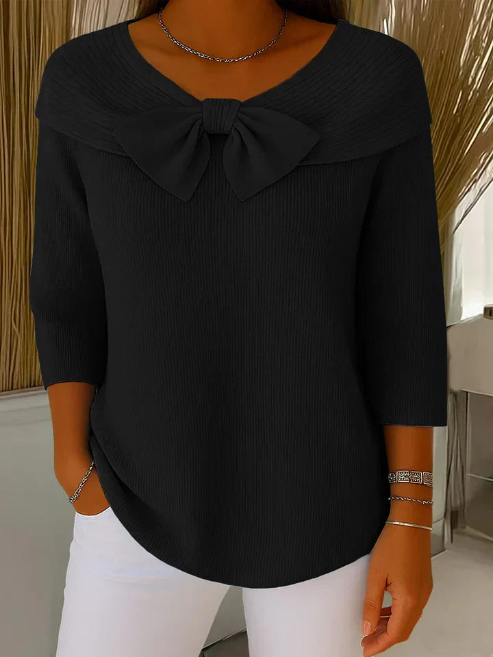 Lirya™ | Elegante top lavorato a maglia con fiocco