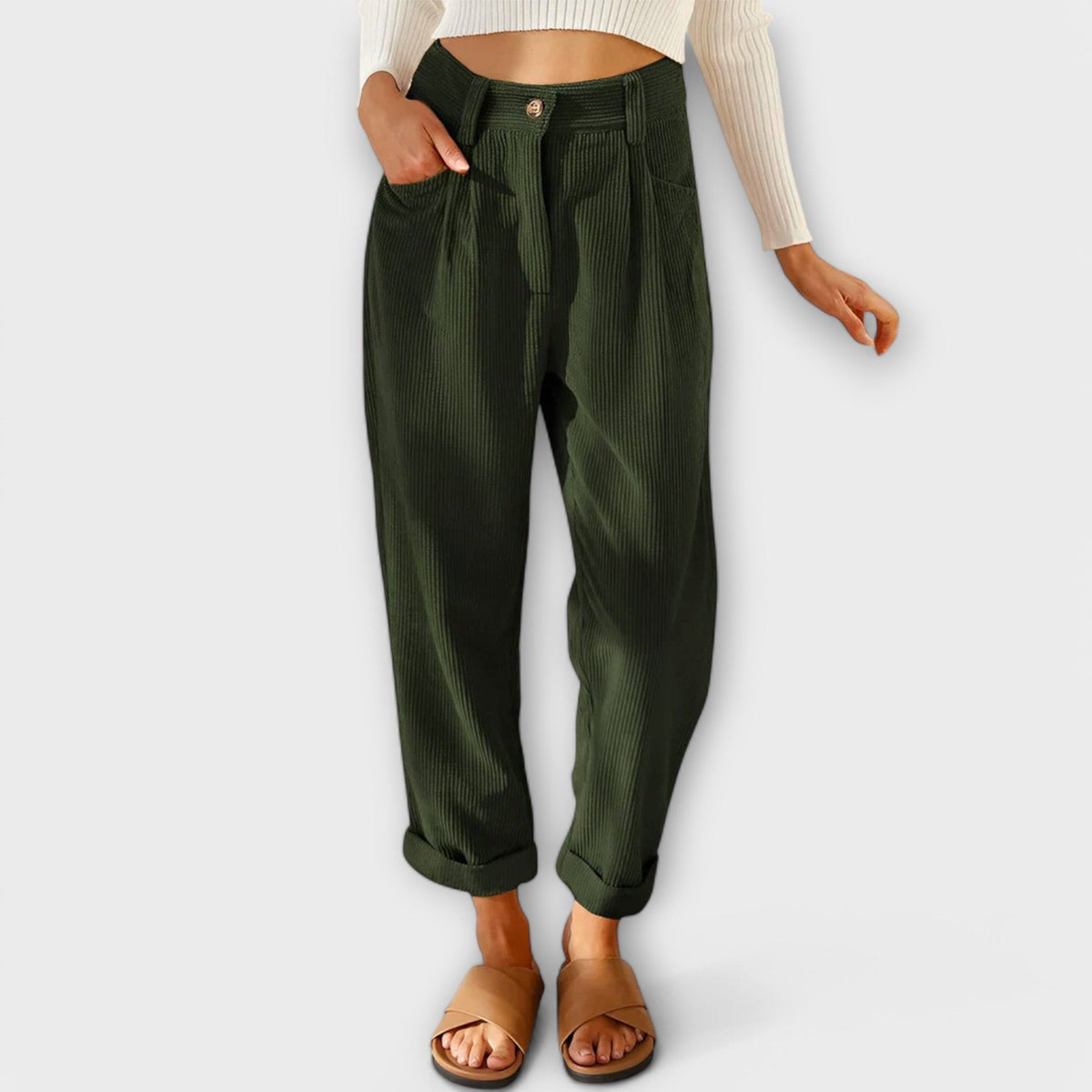 Jana - Pantaloni di velluto moderni