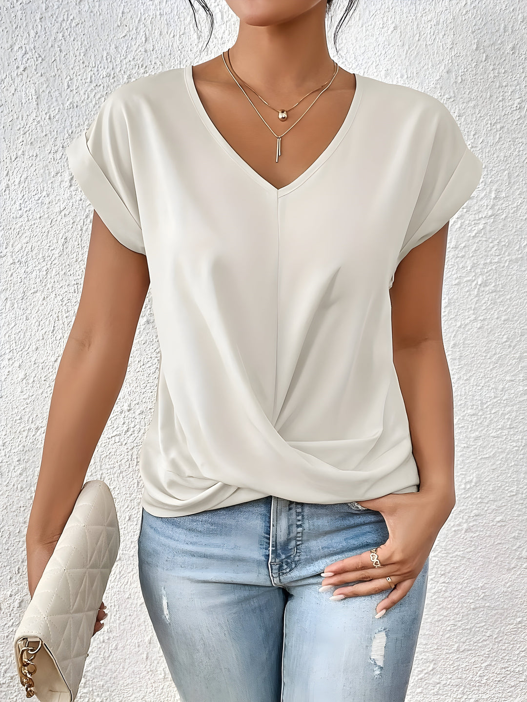 Sofia™ | Faina Elegante camicia casual con scollo a V