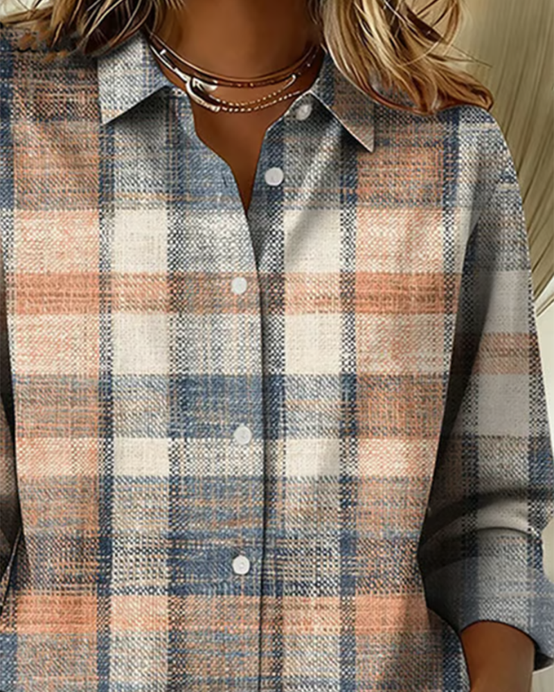SOFIA | Camicia in stile vintage con motivo a quadri