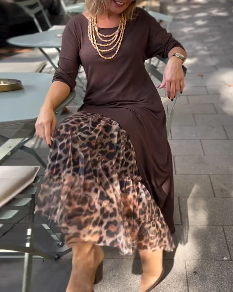 RAFFAELLA | Abito Asimmetrico a Maniche Lunghe con Gonna Effetto Tulle per un Look Chic e Unico