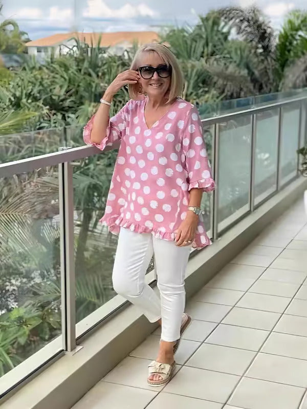 Sofia™ | Lave - Blusa Elegante con Scollo a V