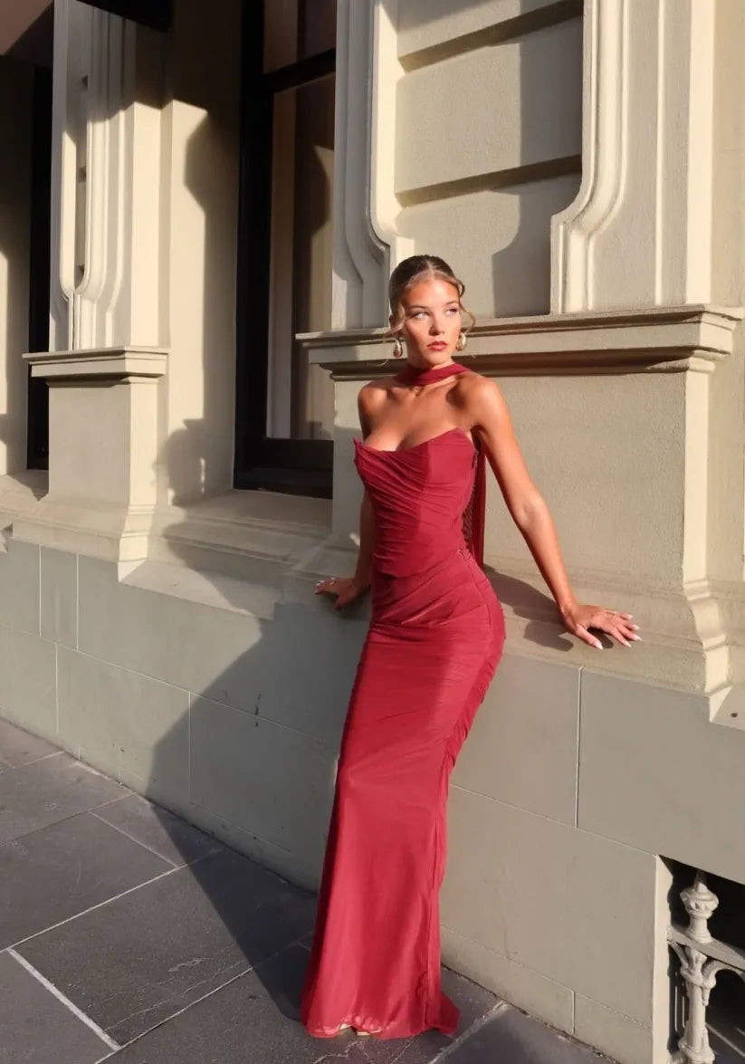 Aniyah | Abito Maxi Bodycon Senza Spalline