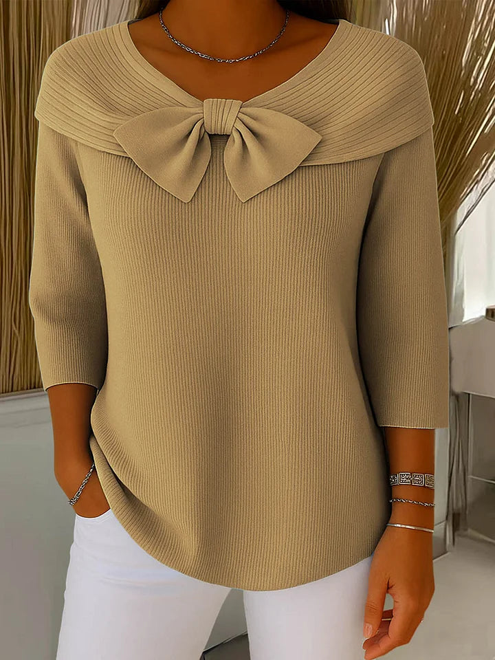 Lirya™ | Elegante top lavorato a maglia con fiocco