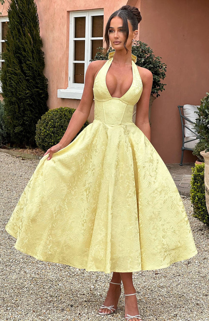 Esmeralda | Abito Midi Senza Maniche con Scollo Halter