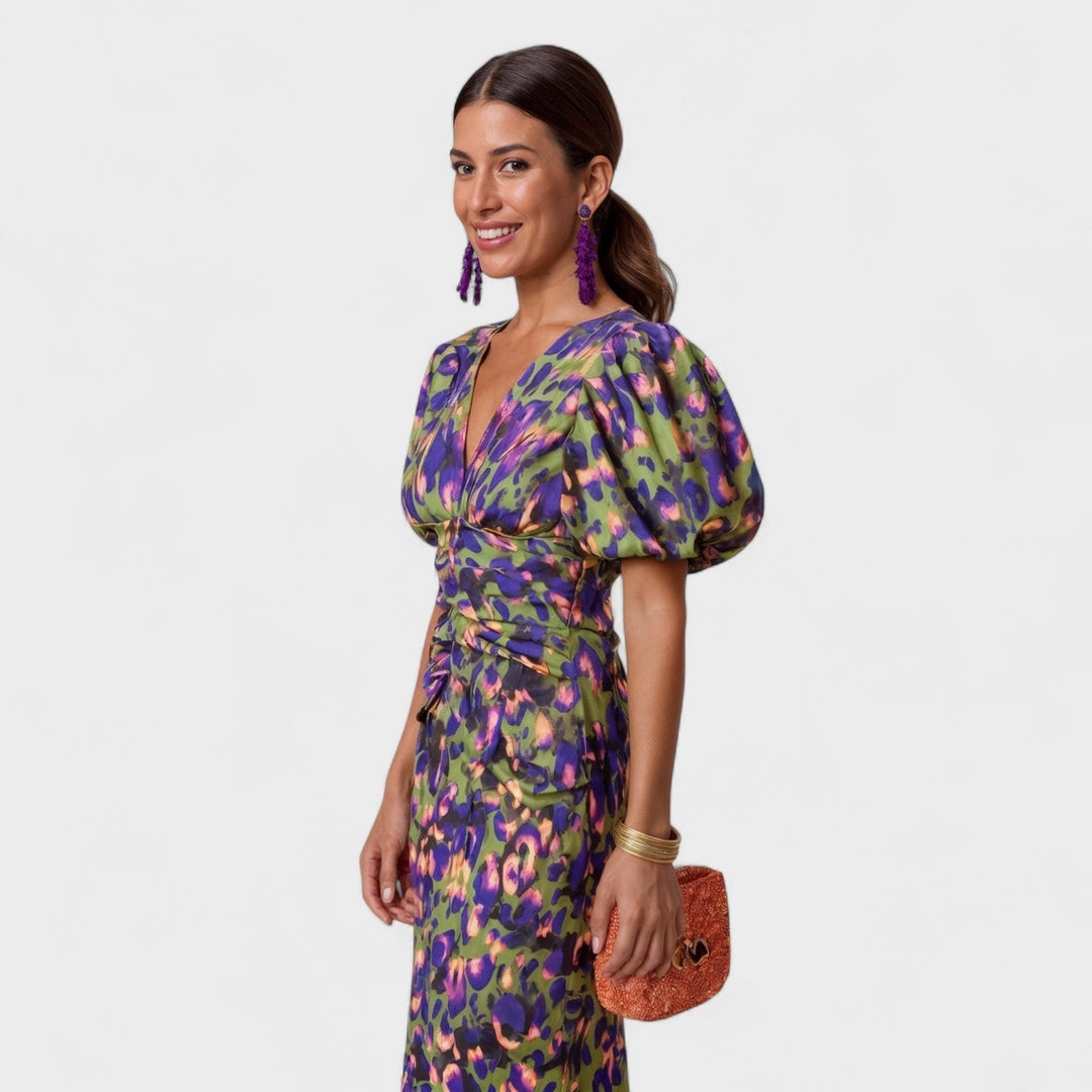 Lília - Vestito Fuoco Tropicale