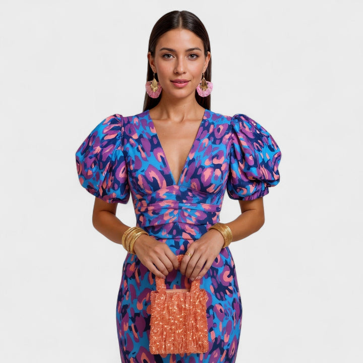 Lília - Vestito Fuoco Tropicale